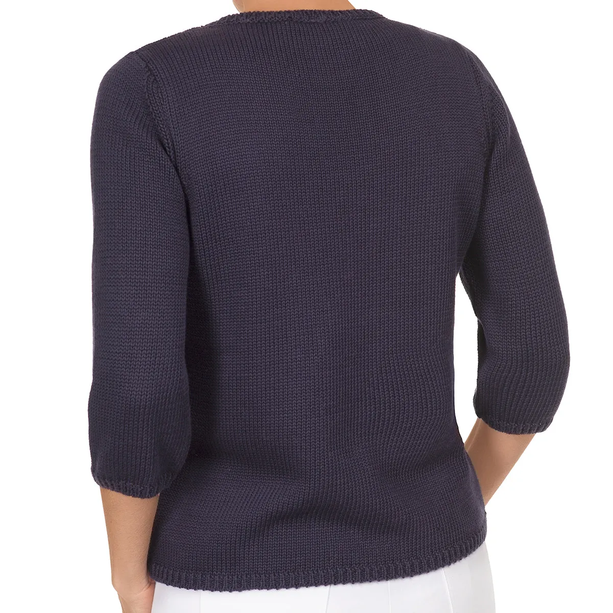 3/4 Sleeve Pullover in Navy