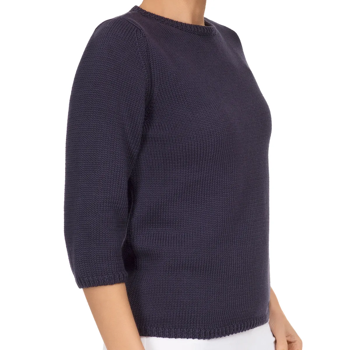 3/4 Sleeve Pullover in Navy