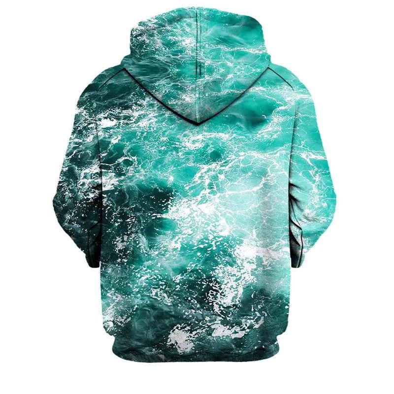 3D Green Ocean Hoodie