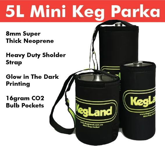 5L Glow in the Dark Mini Keg Neoprene Keg Parka/Jacket