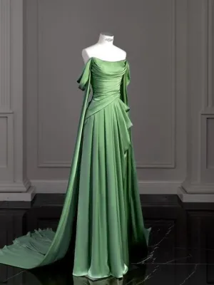 A Line Green Long Evening Dresses Formal Party Dress Prom Gown       fg6771