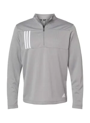 Adidas Adidas  3-Stripes Double Knit Quarter-Zip Pullover Grey Three / White Men&#x27;s A482