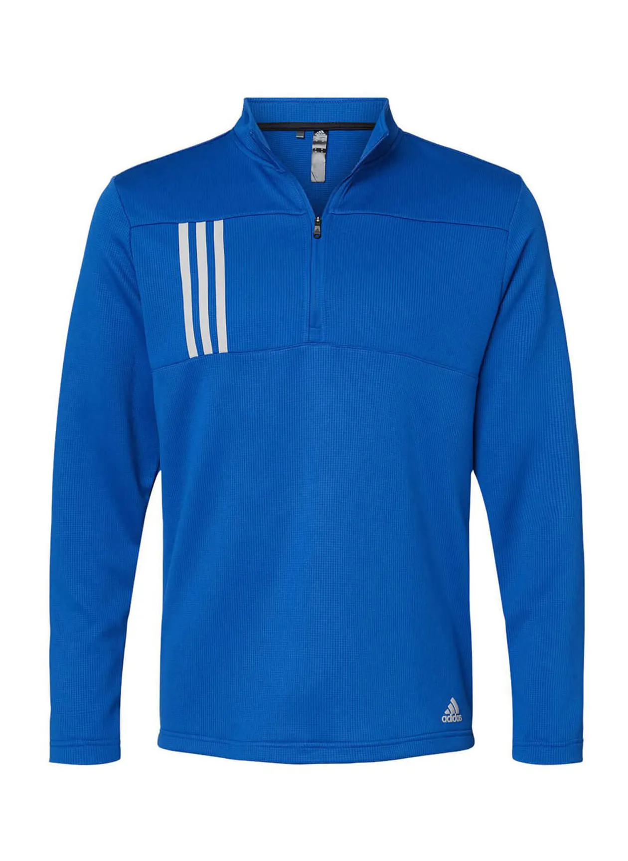 Adidas Men&#x27;s Adidas  3-Stripes Double Knit Quarter-Zip Pullover Team Royal / Grey Two A482