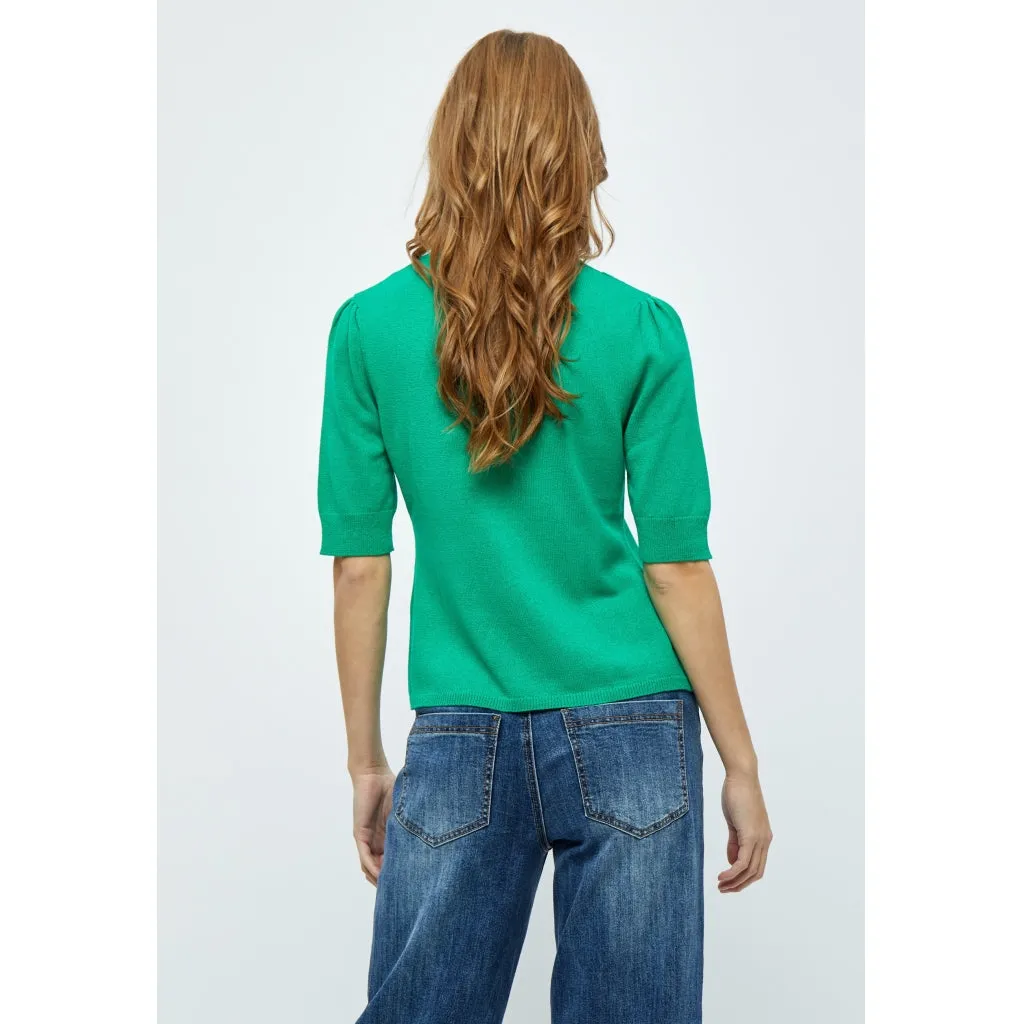 Amora 2/4 Sleeve Mockneck Pullover - Green Spruce