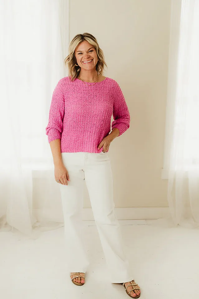 Back Buttoned Knit Pullover