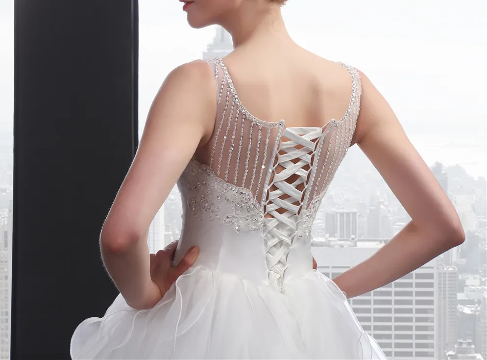 Ball Gown Wedding Dress with Corset Lace Up Back at Bling Brides Bouquet