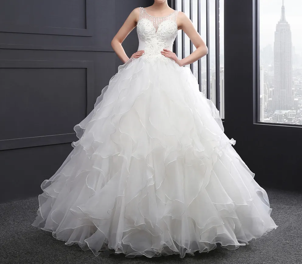 Ball Gown Wedding Dress with Corset Lace Up Back at Bling Brides Bouquet