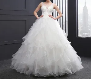 Ball Gown Wedding Dress with Corset Lace Up Back at Bling Brides Bouquet