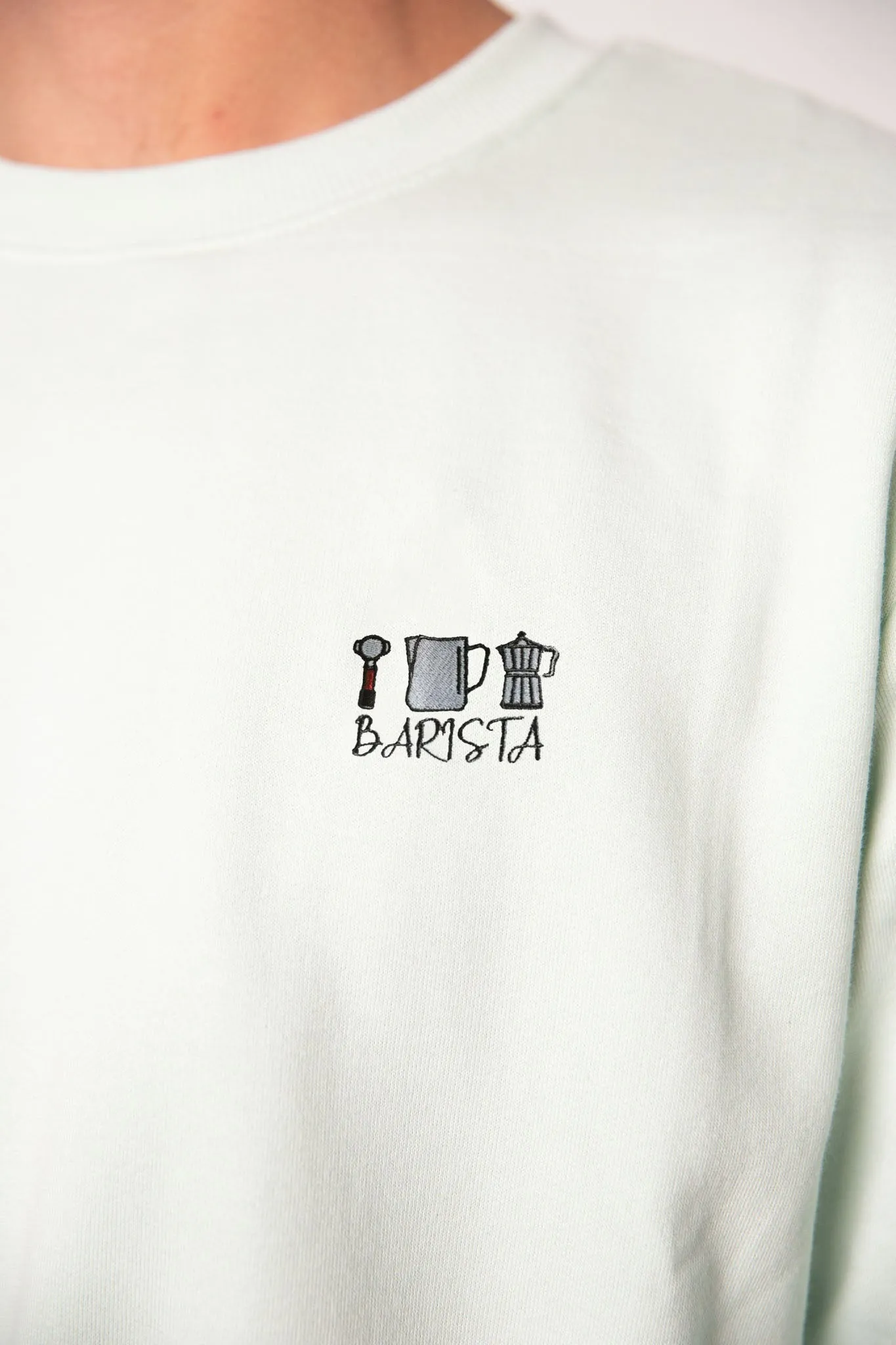 Barista Set | Bestickter Bio-Baumwoll Männer  Pullover