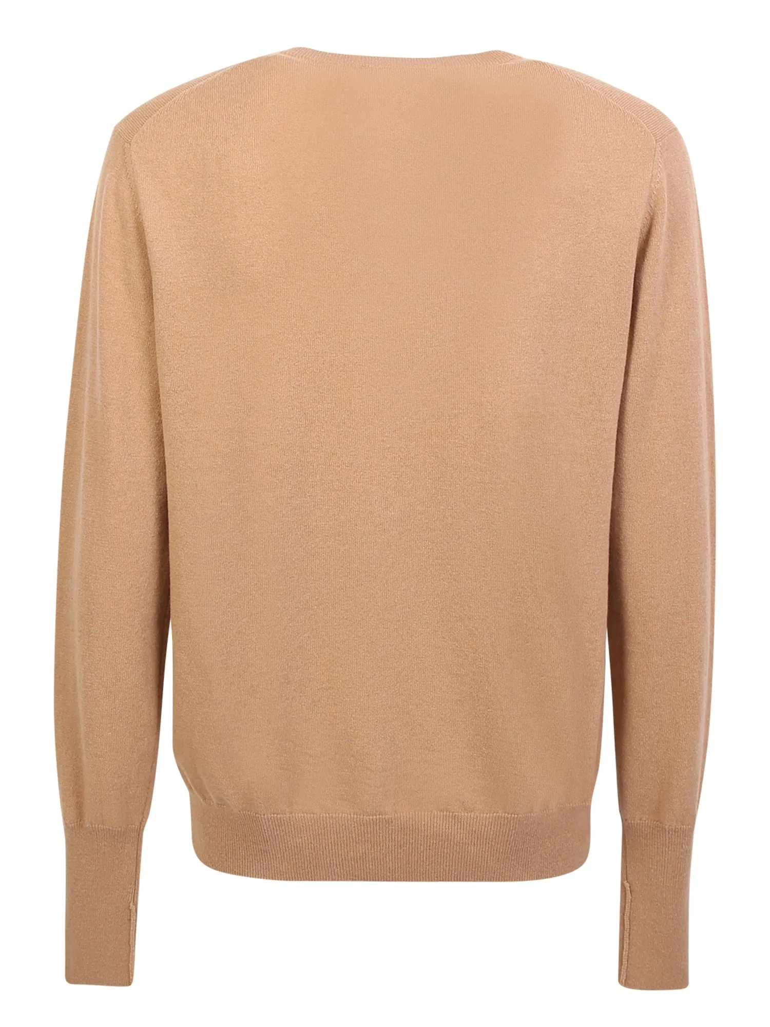 Beige V-neck pullover