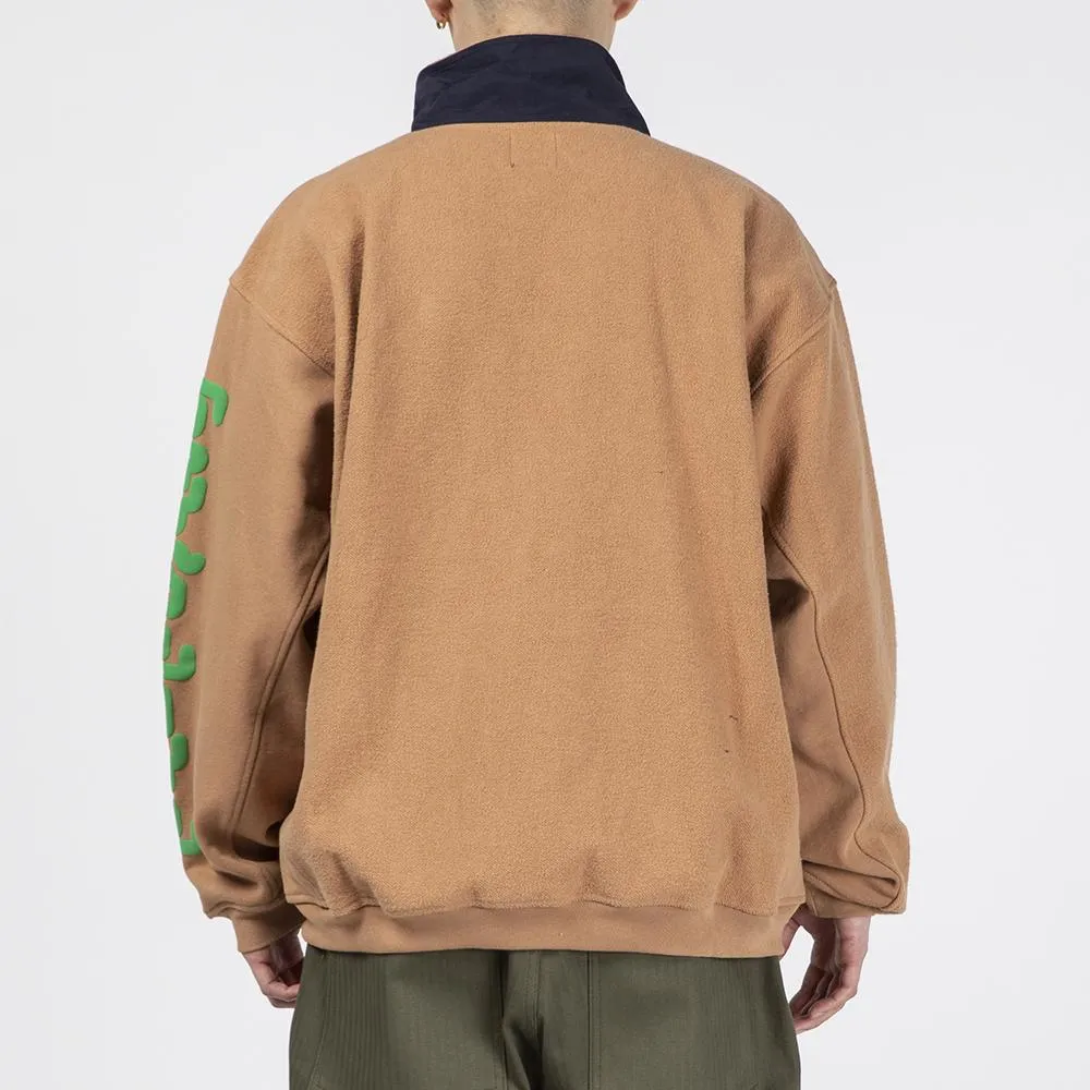 Brain Dead Global Works Snap Mock Neck Pullover / Brown