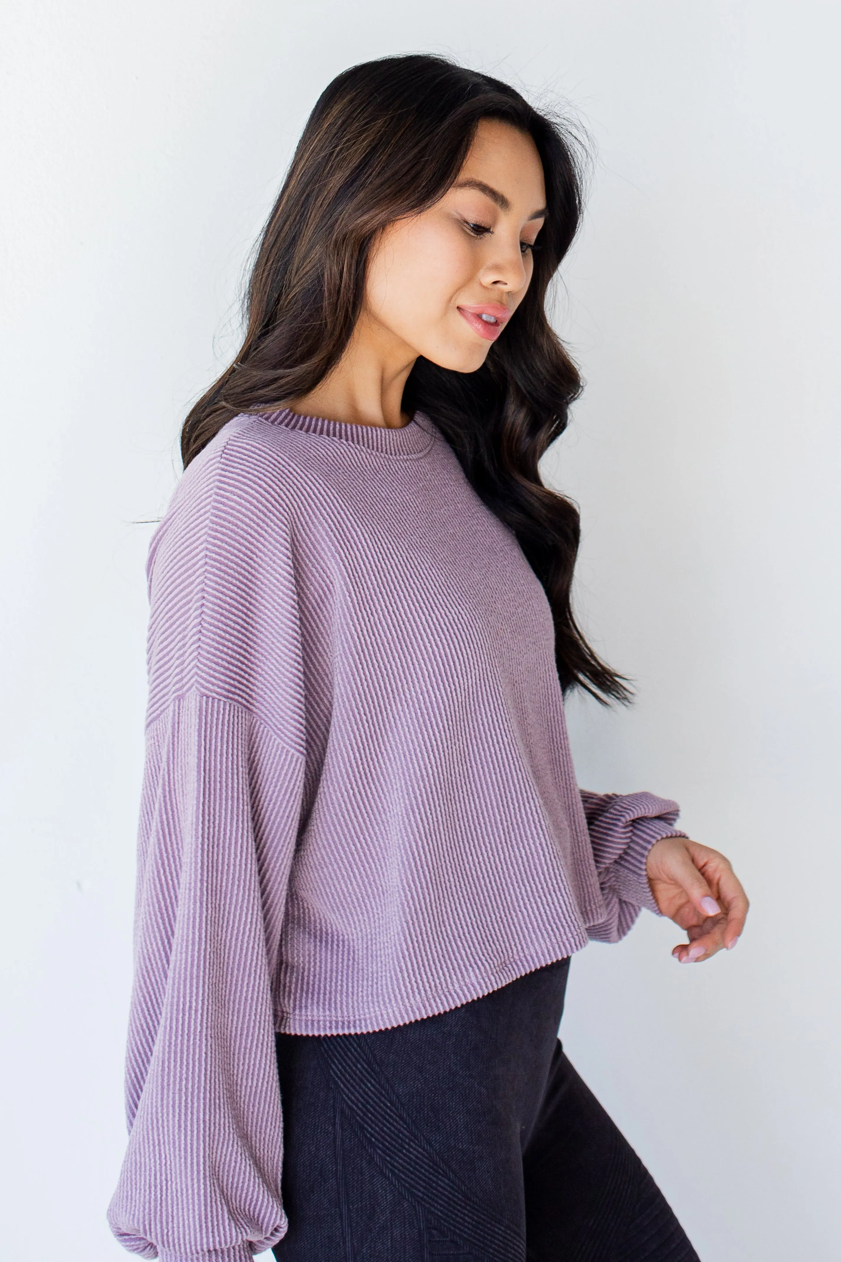 Call The Shots Cropped Corded Pullover