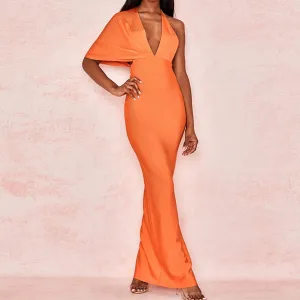 Camilla Side-Draped Evening Dress