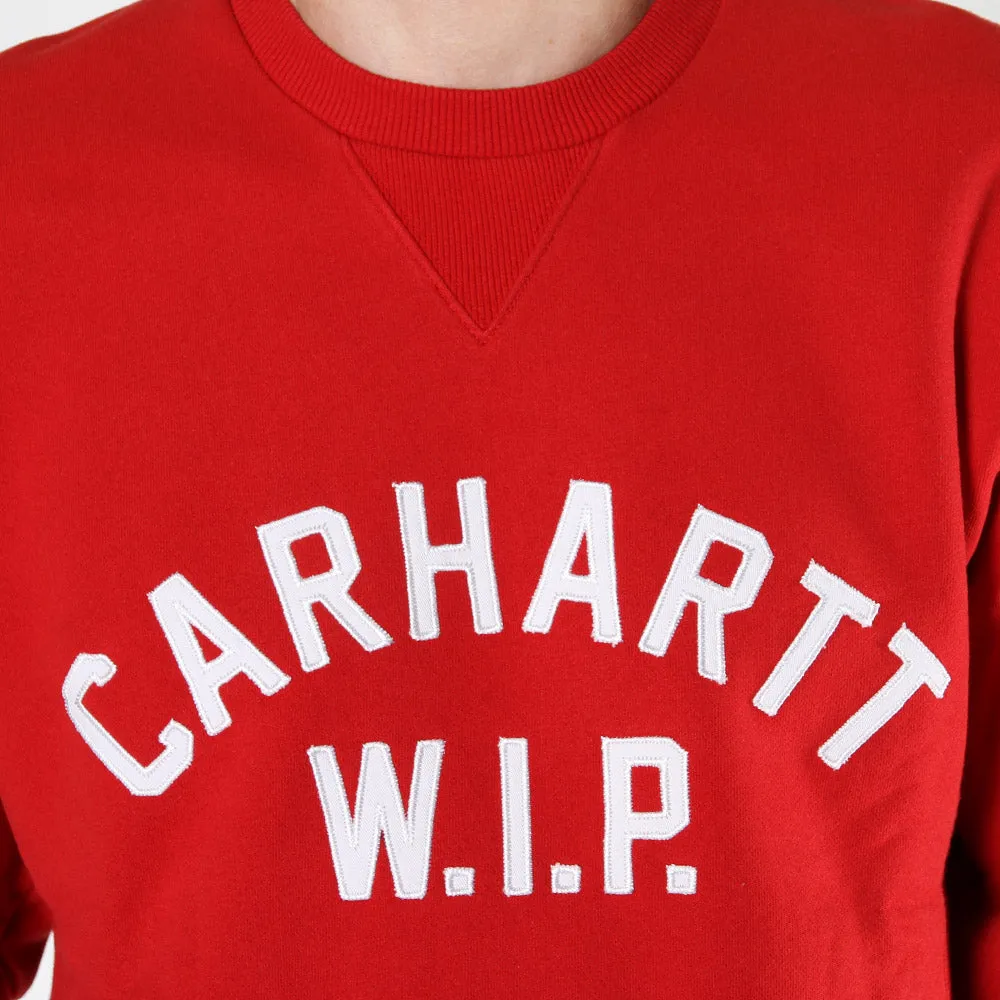 Carhartt WIP USS Script Sweat Rosehip White Washed