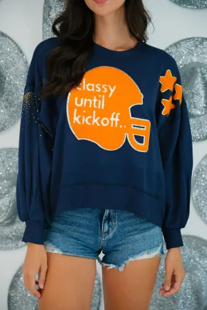 CLASSY UNTIL KICKOFF HELMET STAR PULLOVERS