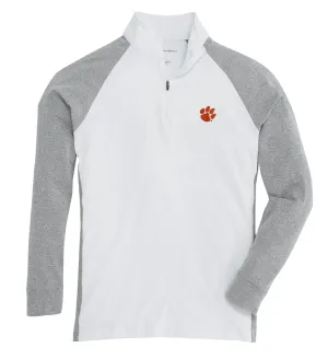 Clemson Lee Performance 1/4 Zip - White