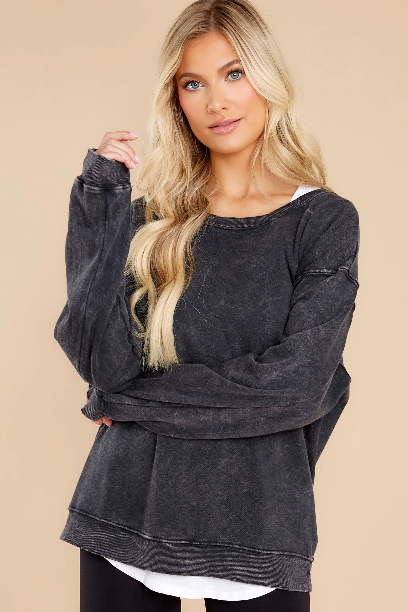 Closer To You Charcoal Pullover