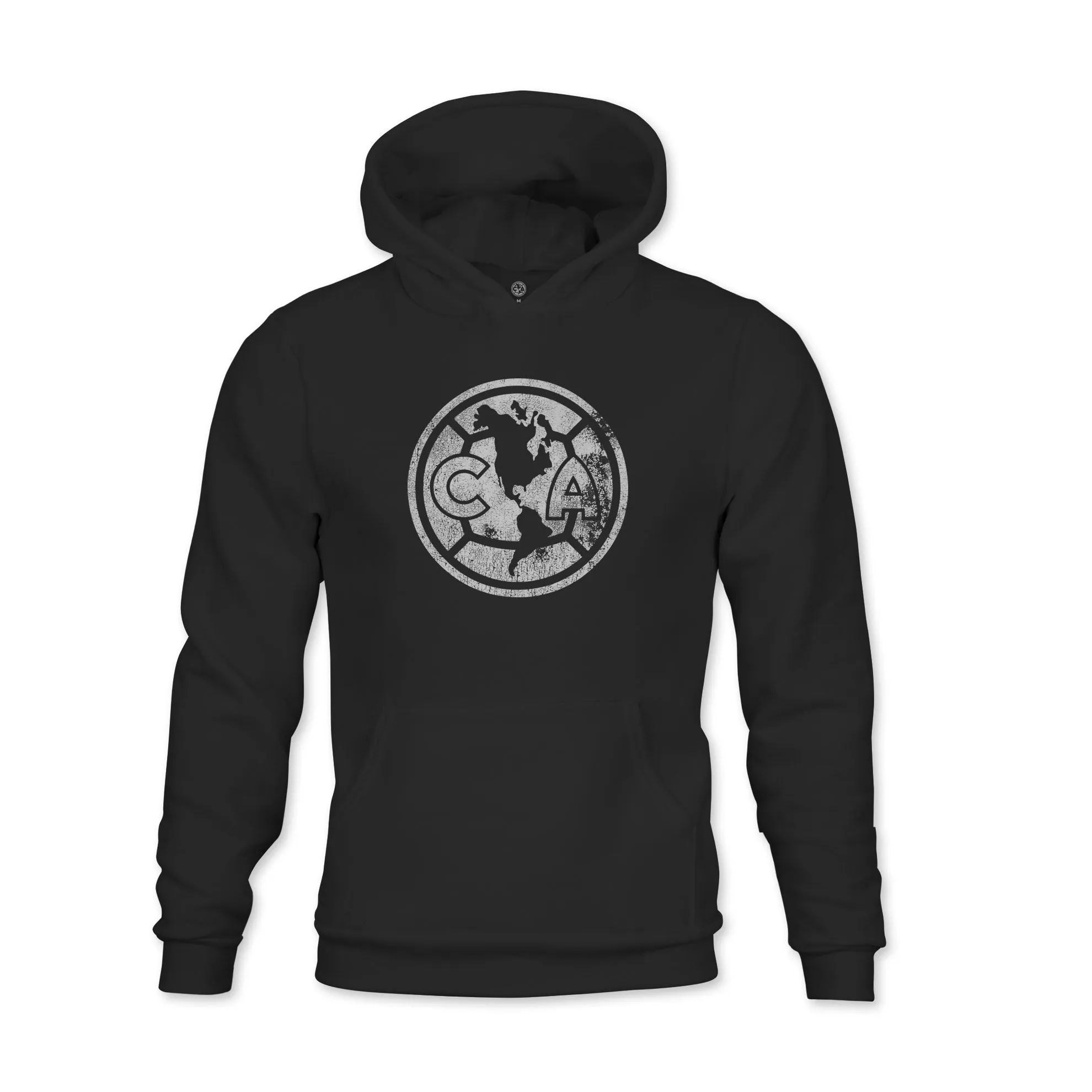 Club America Mono Badge Youth Fleece Pullover Hoodie - Black