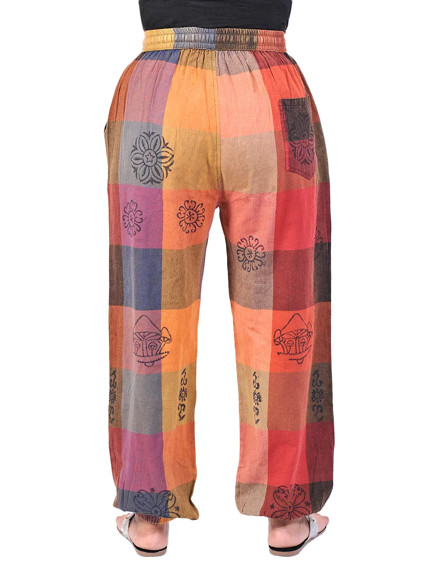 Colorful Hand Printed Women's Joggers