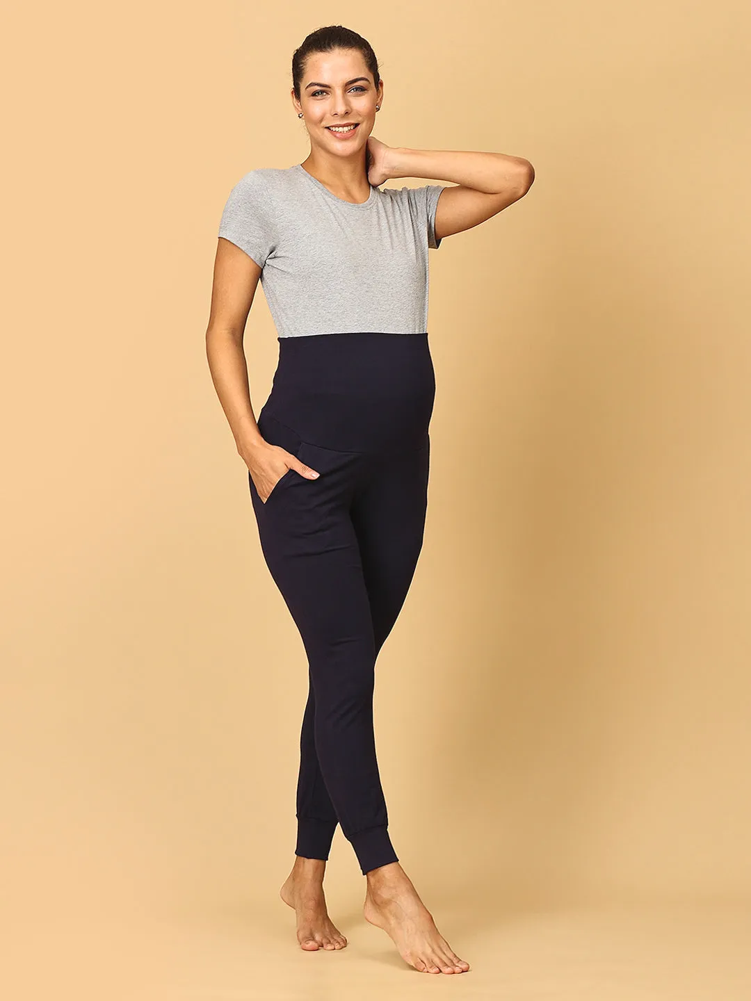 Comfy Maternity Joggers Combo of 2