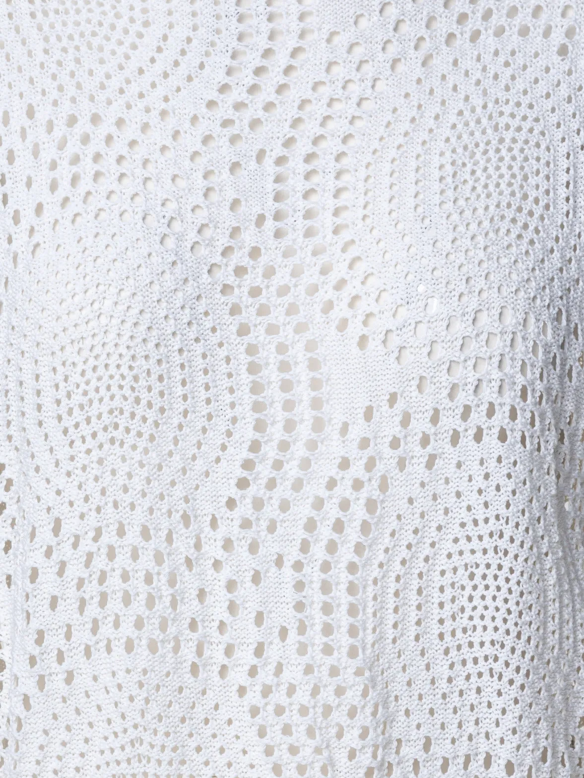 Cotton Dot Mesh Knit Pullover