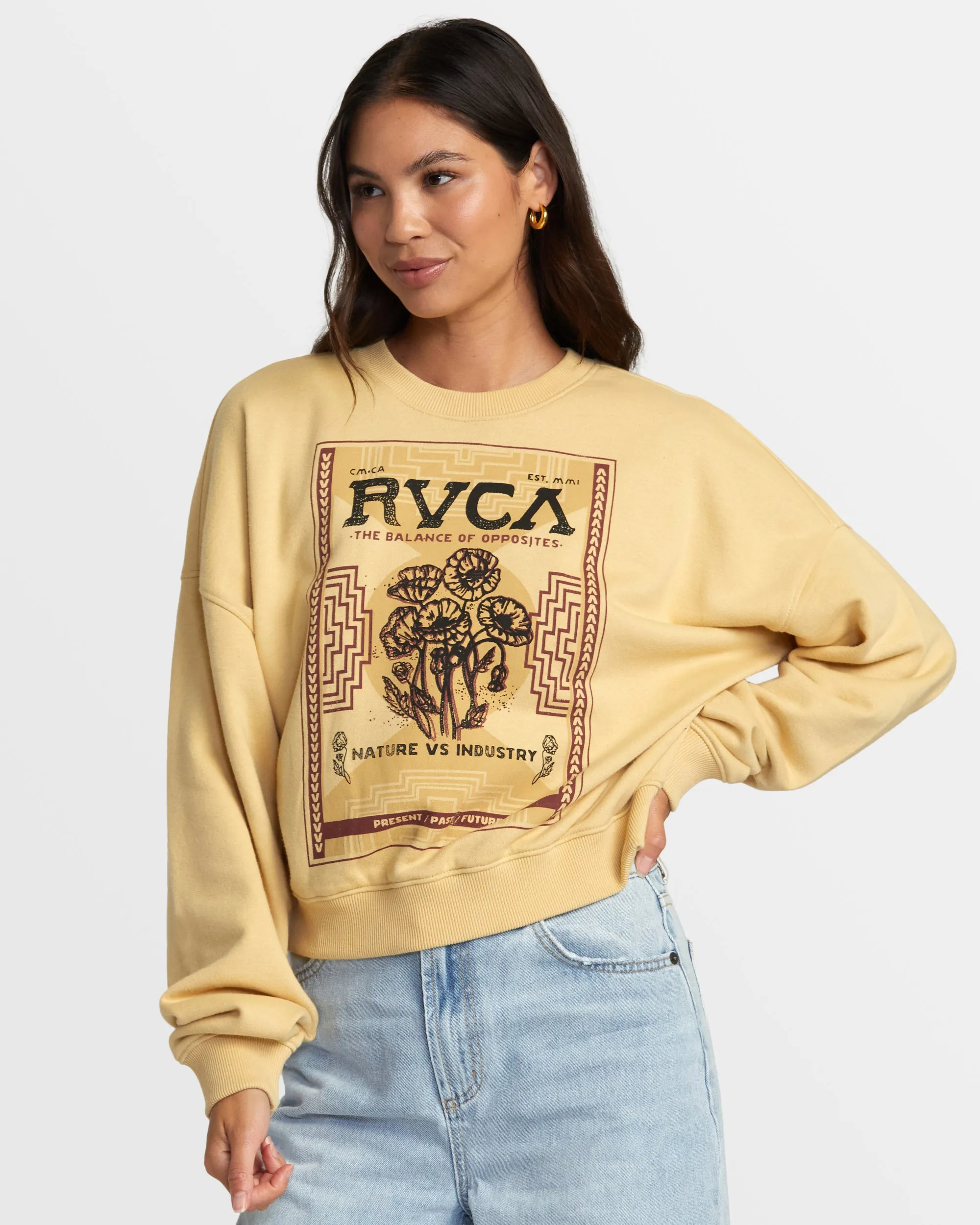 Court Crewneck Sweatshirt - Sahara Sun