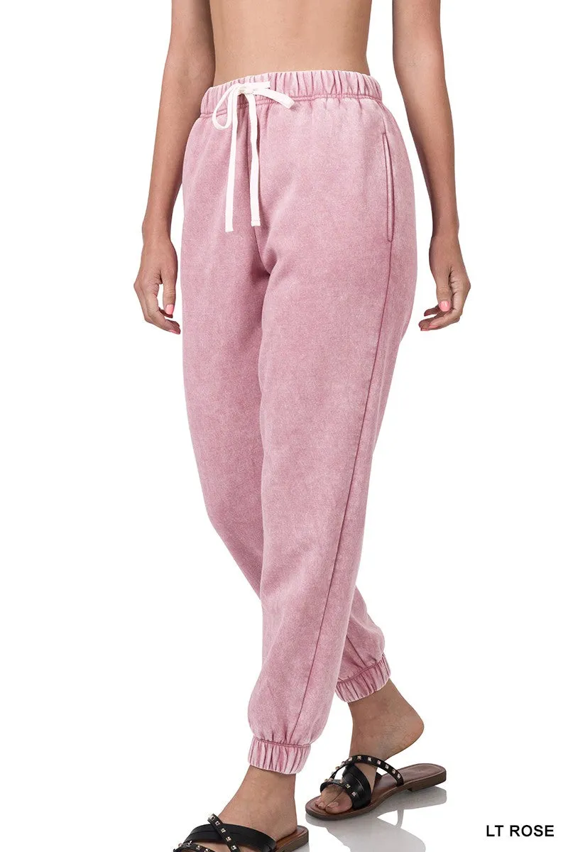 Crisp Morning Fleece Joggers | ZENANA*