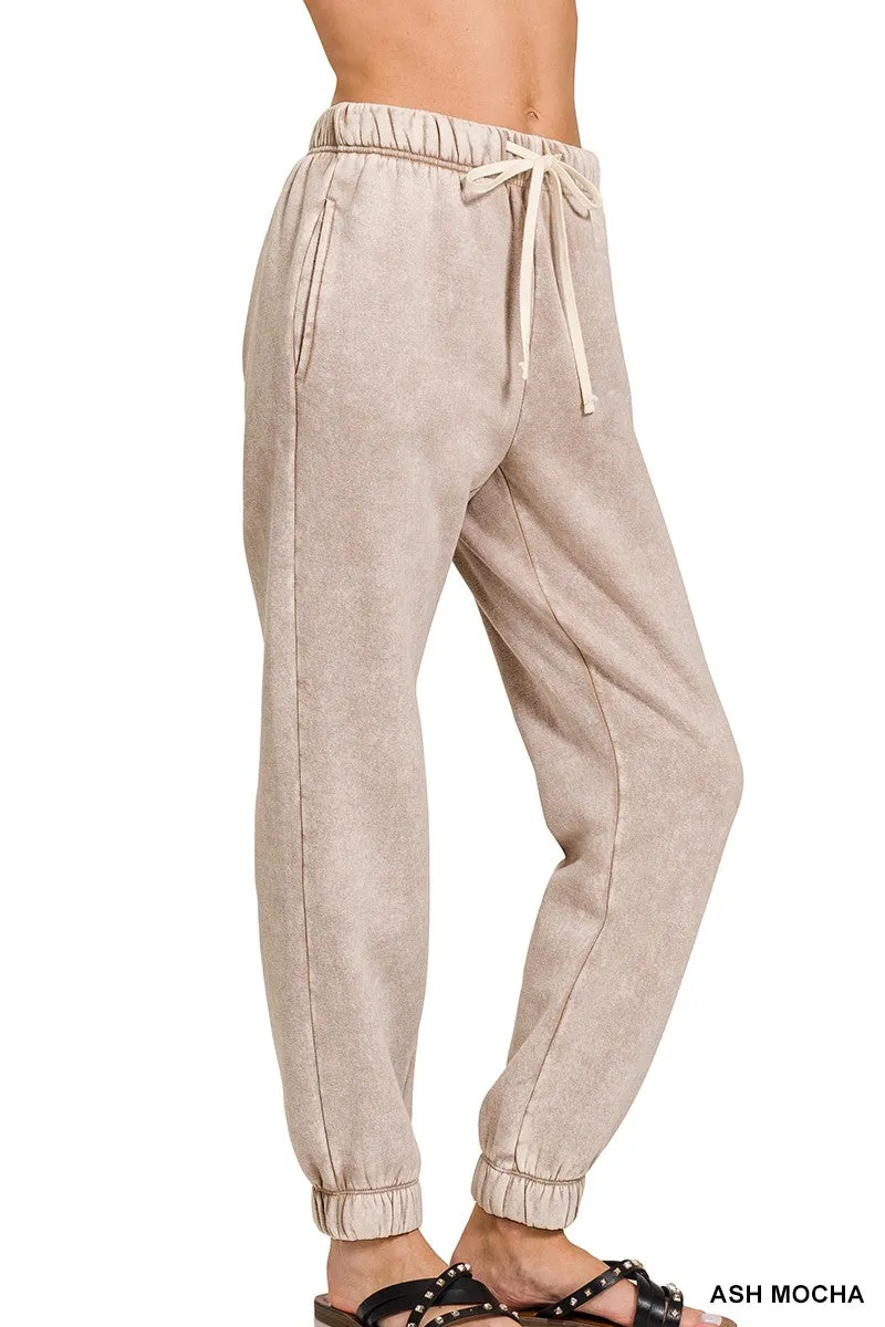 Crisp Morning Fleece Joggers | ZENANA*