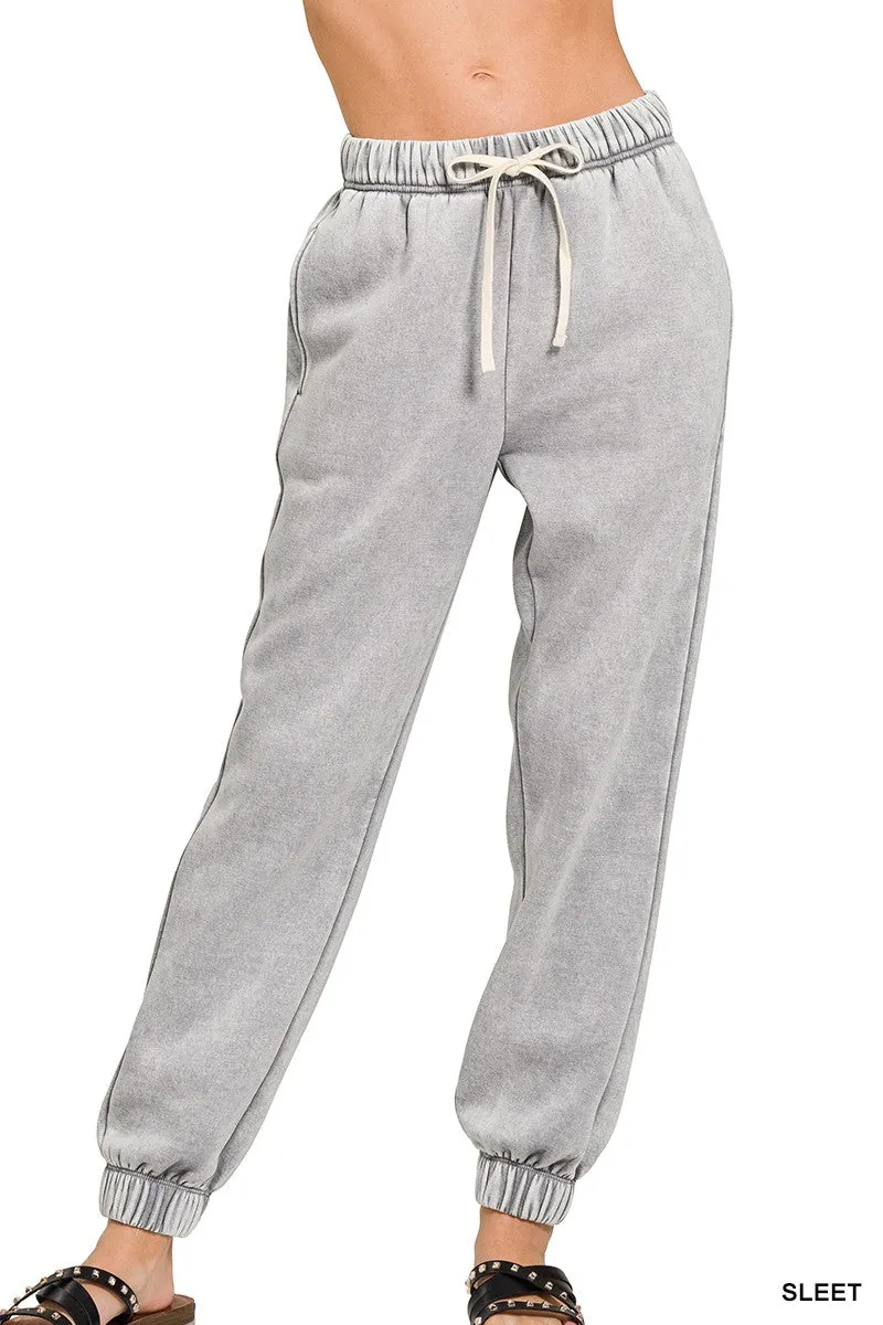 Crisp Morning Fleece Joggers | ZENANA*