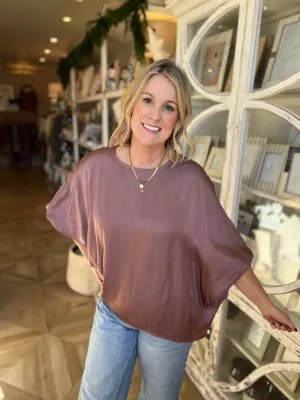 Dark Orchid Loose Sleeve Blouse