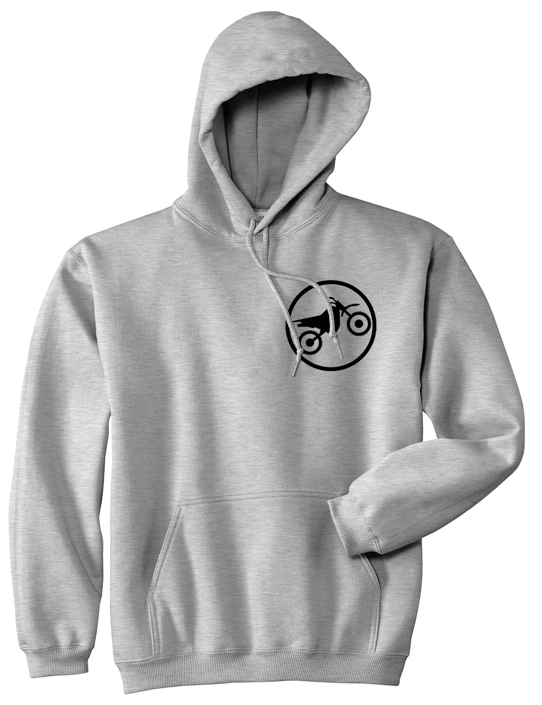 Dirt Bike Chest Mens Pullover Hoodie