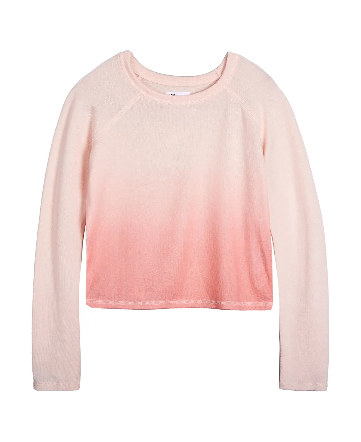 Epic Threads Big Girls Long Sleeve Ombre Soft Knit Sweatshirt - Crystal Pink