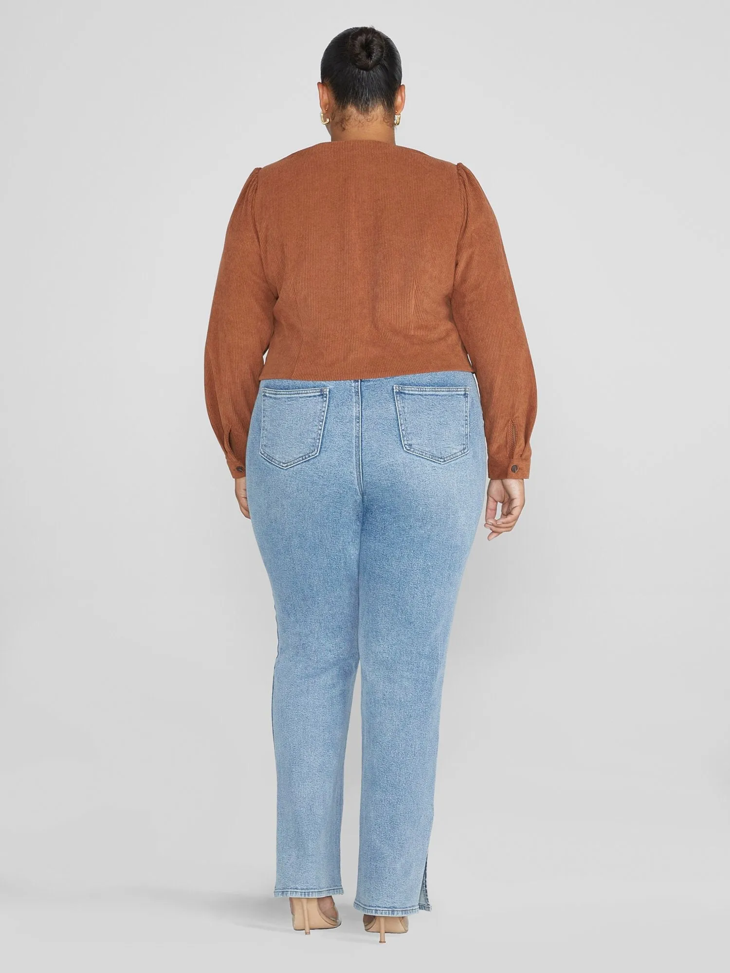 Fashion To Figure - Yolanda Button-Down Corduroy Shirt