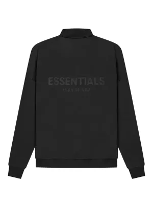 Fear Of God Essentials Back Logo Pullover Mockneck Half Zip Black [SS21]