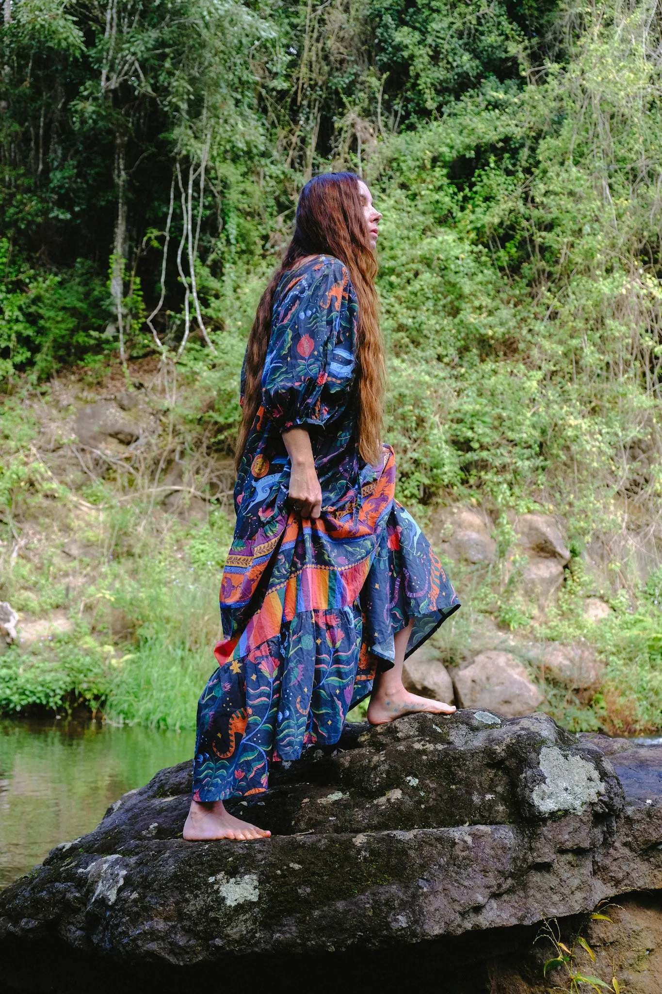 Frida Maxi Dress - Winter Mythic - Midnight