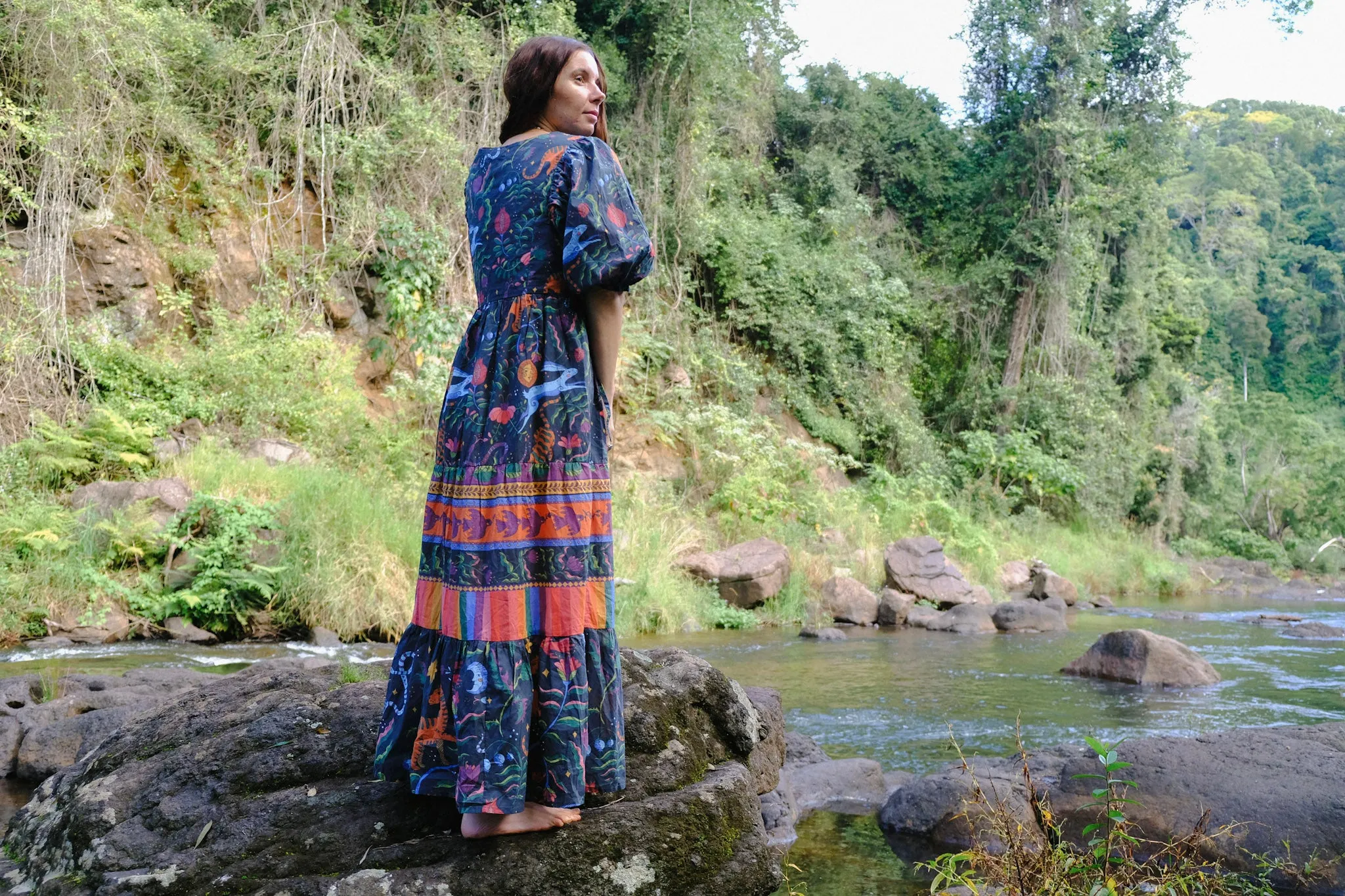 Frida Maxi Dress - Winter Mythic - Midnight