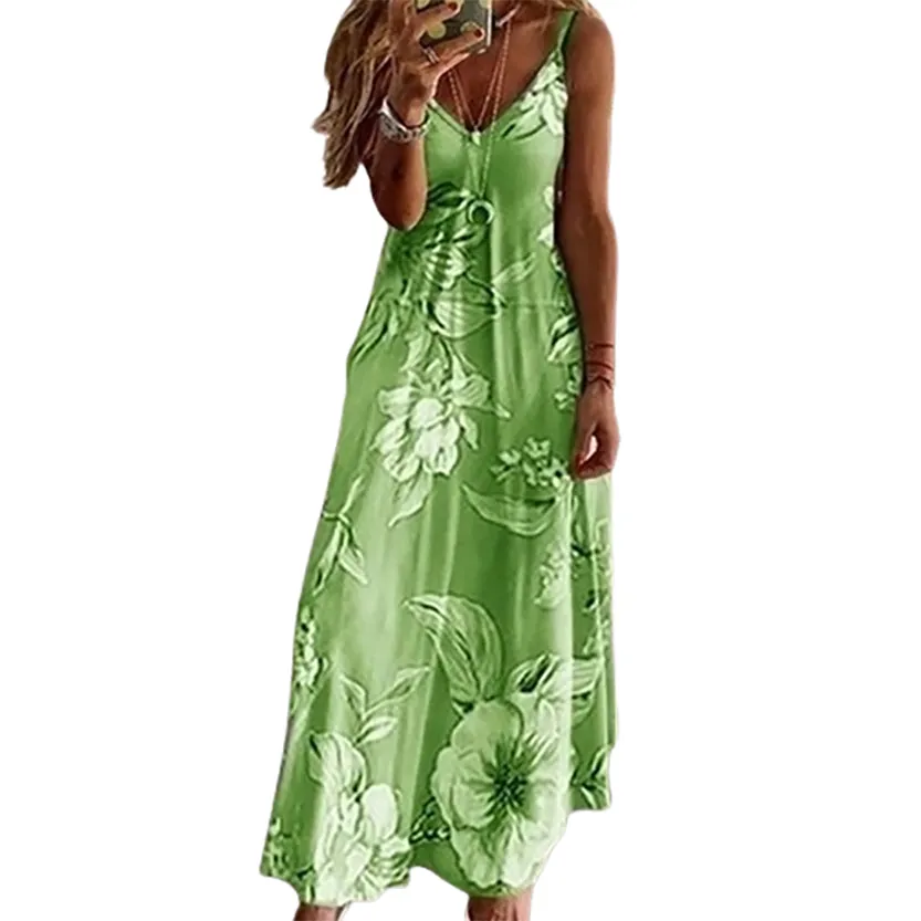 Funki Buys | Dresses | Women's Long Floral Summer Maxi Dress