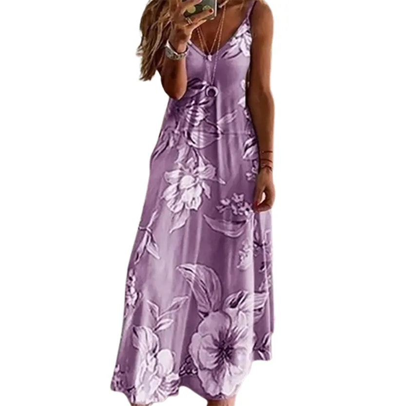 Funki Buys | Dresses | Women's Long Floral Summer Maxi Dress