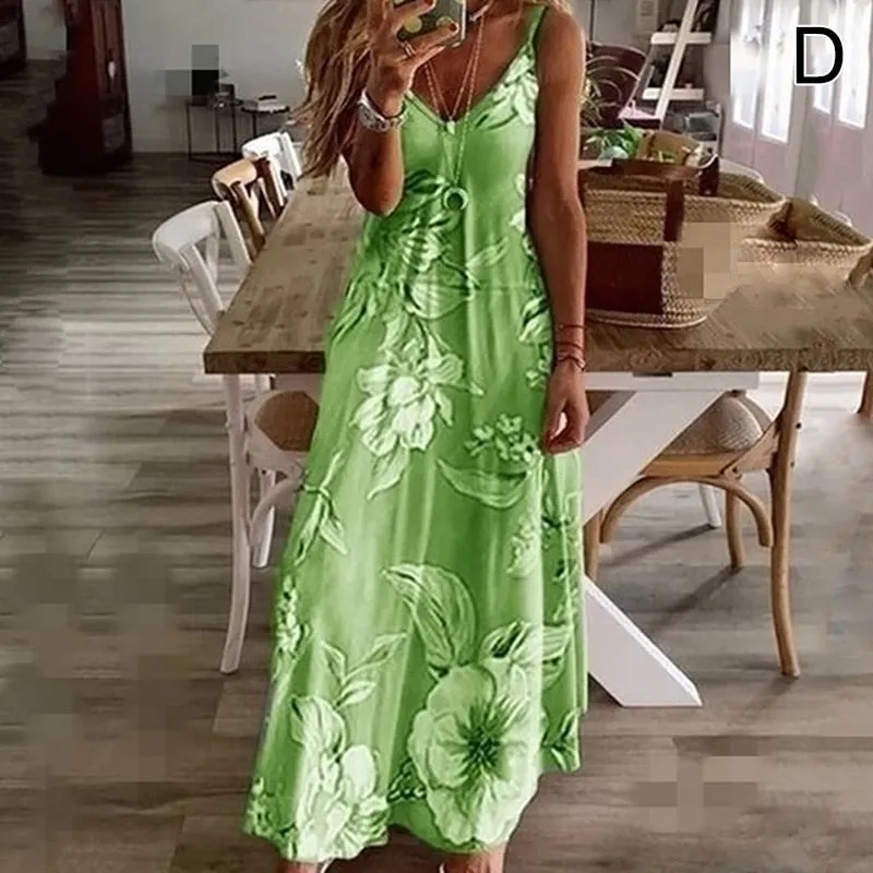 Funki Buys | Dresses | Women's Long Floral Summer Maxi Dress