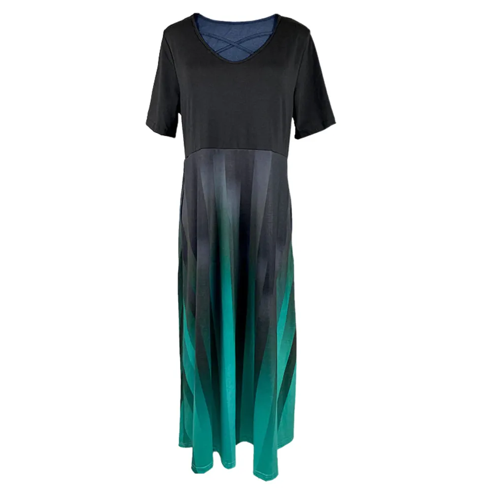 Funki Buys | Dresses | Women's Plus Size Gradient Maxi Dress