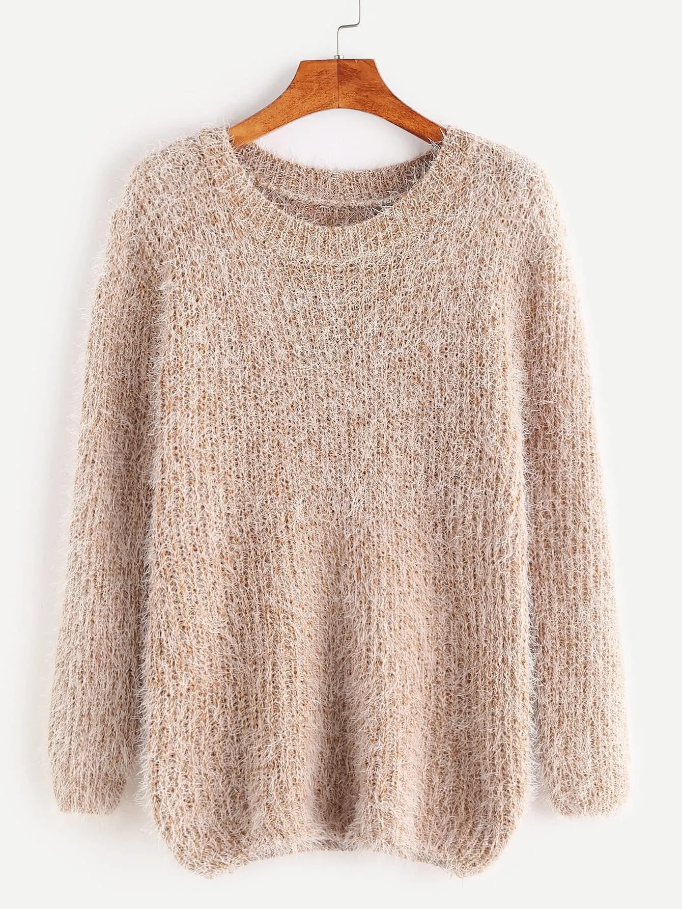 Fuzzy pullover fashion sweater