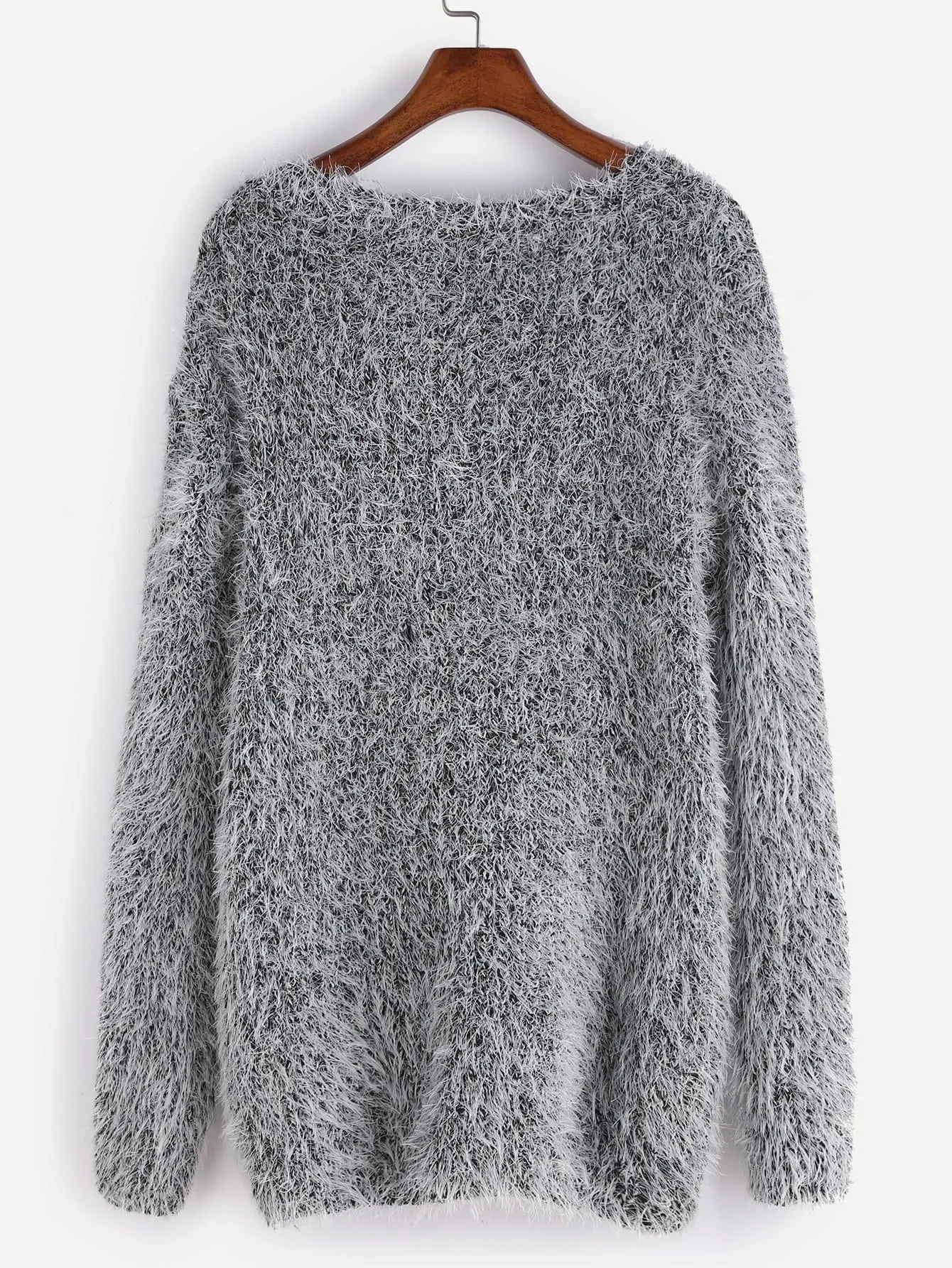 Fuzzy pullover fashion sweater