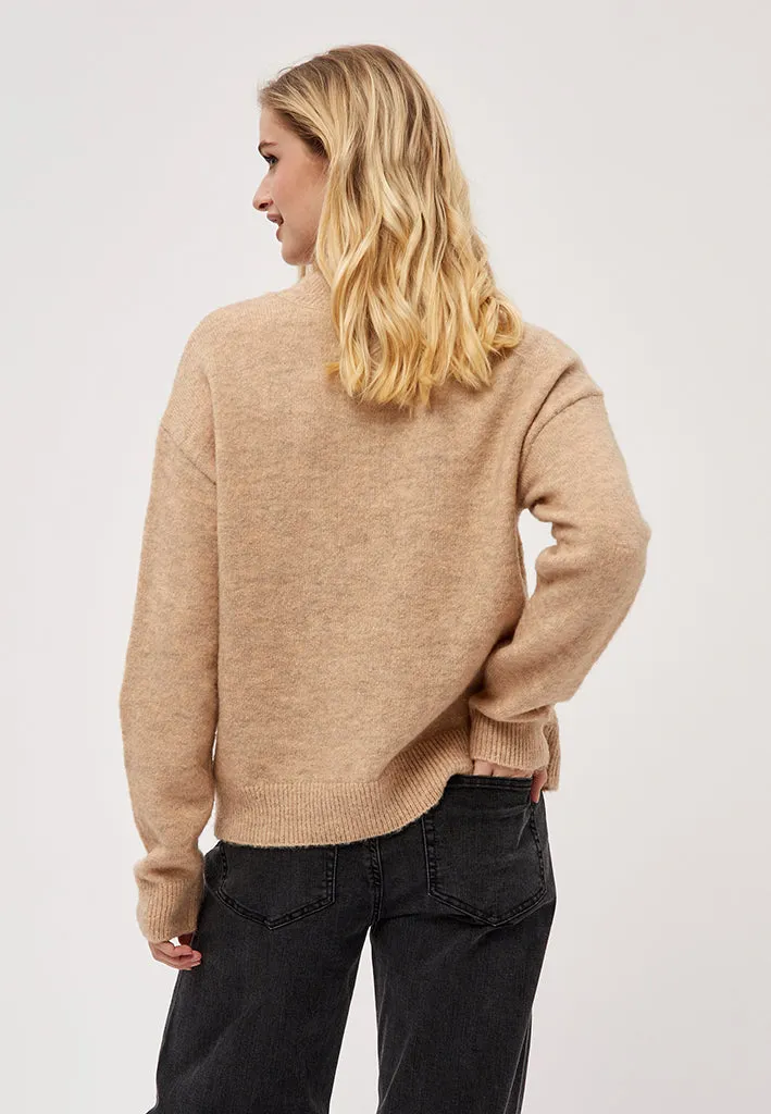 Gea O-neck Pullover - Winter Twig Sand Melange