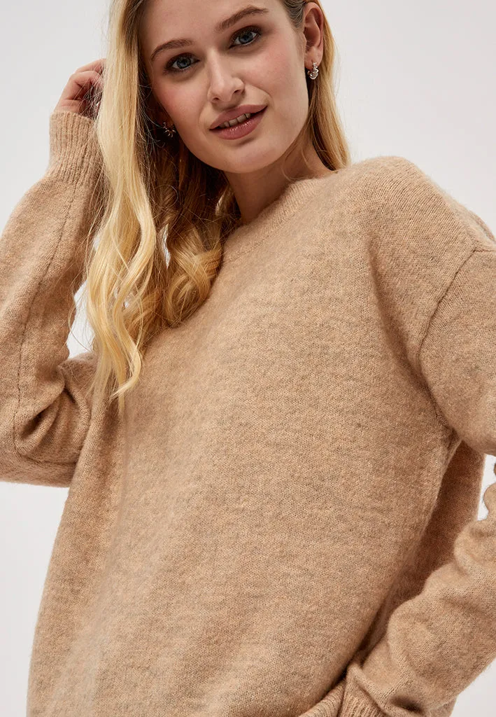 Gea O-neck Pullover - Winter Twig Sand Melange