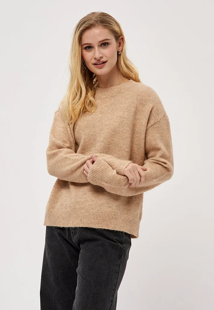 Gea O-neck Pullover - Winter Twig Sand Melange