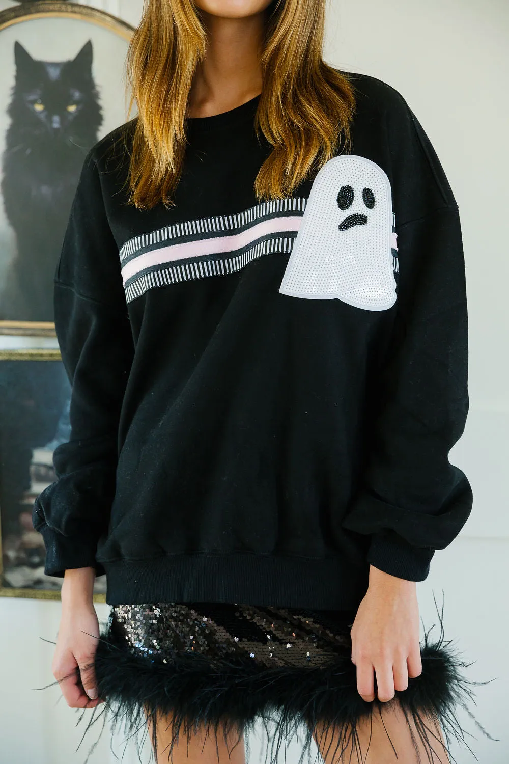 GHOST TIME BLACK PULLOVER