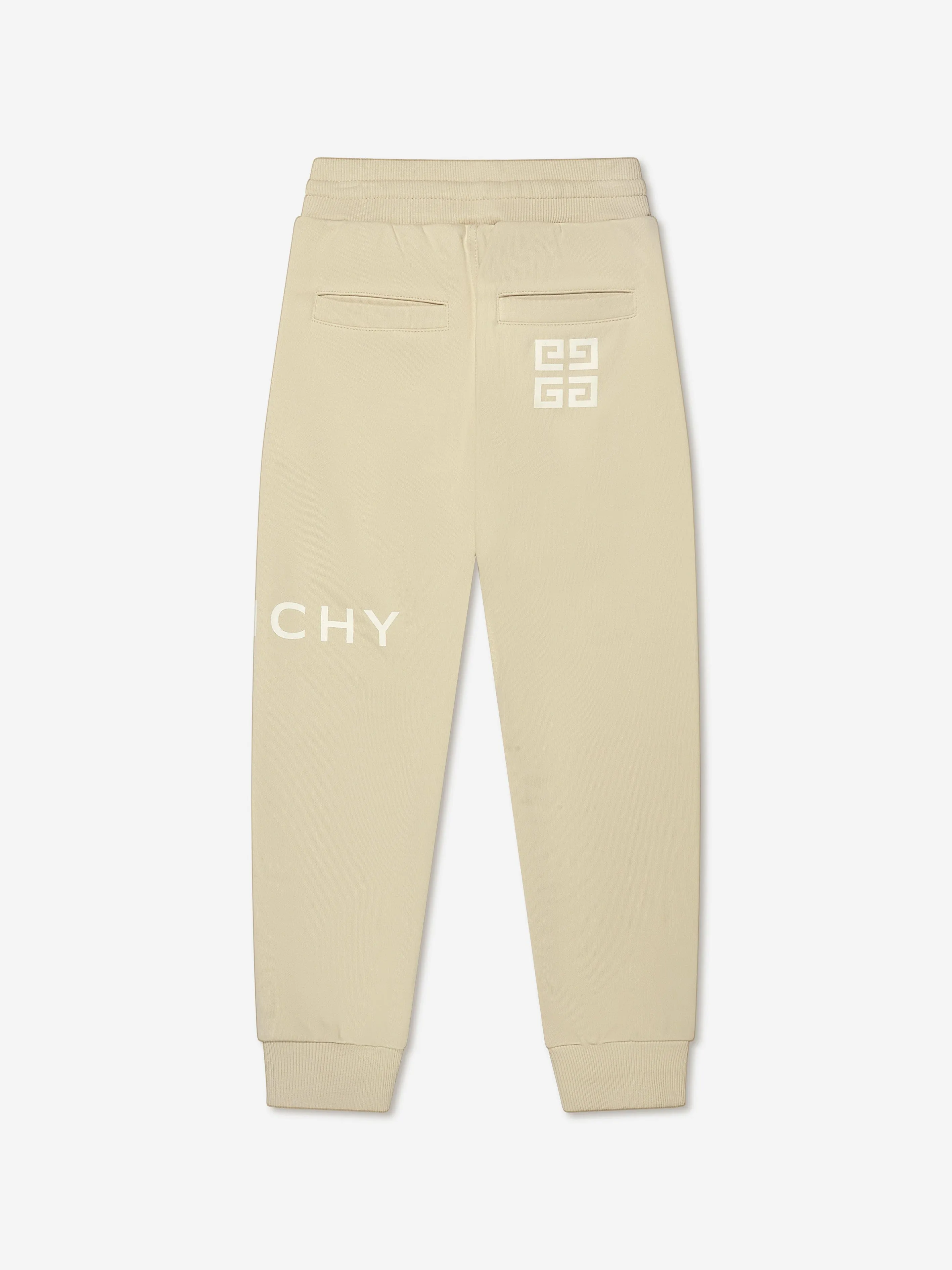 Givenchy Boys Logo Print Joggers in Cream