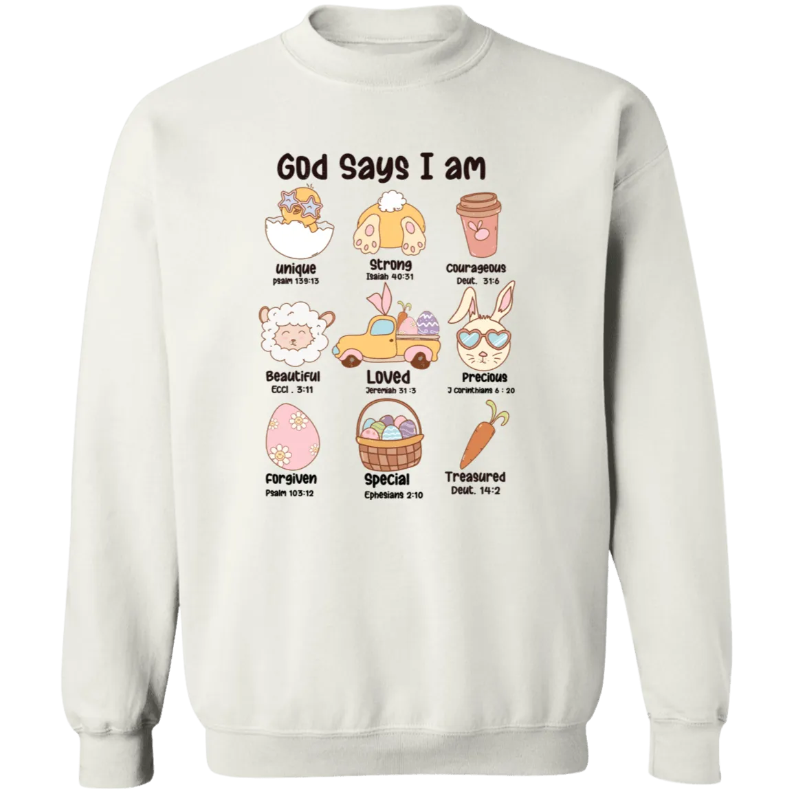 God Says I Am  Crewneck Pullover Sweatshirt