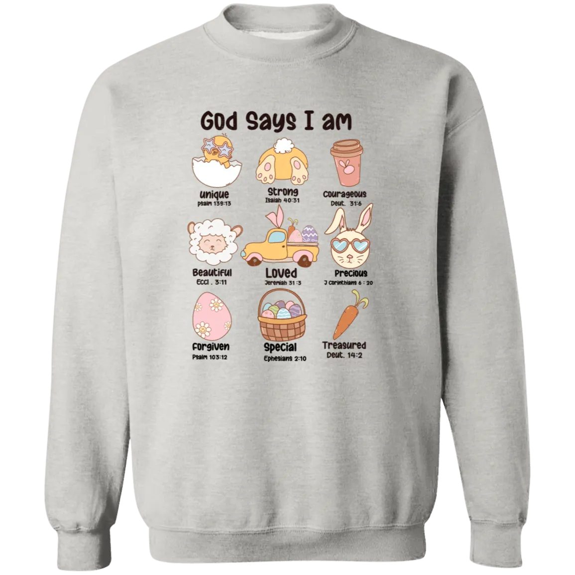 God Says I Am  Crewneck Pullover Sweatshirt