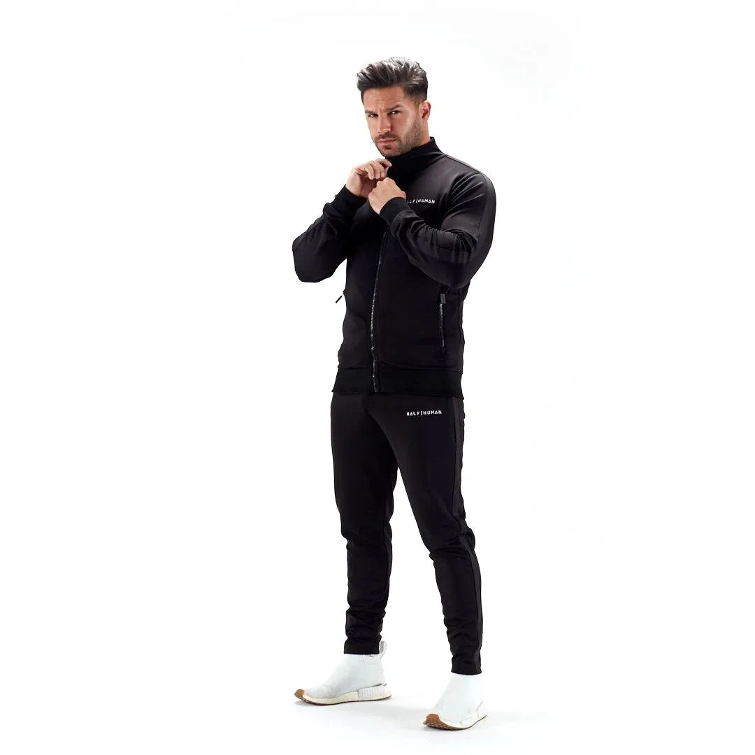 Half Human Mens Poly Tapered Tracksuit Joggers